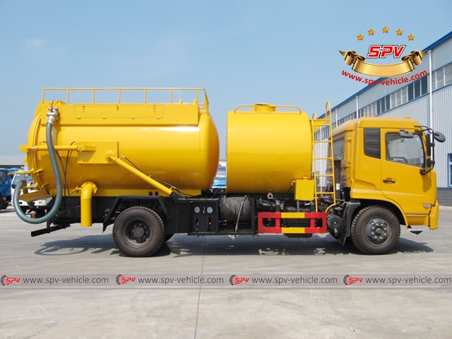 Side View of Combined Jet Vacuum Truck - Dongfeng Side View of Combined Jet Vacuum Truck - Dongfeng